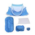 Vaikiška turistinė lovytė su tinklelių  “ Blue ” 